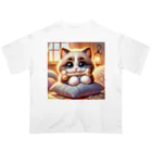 TomaTracksの骨をくわえた猫ちゃん オーバーサイズTシャツ