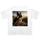 AQUAMETAVERSEのサングラスをかけた、かわいい犬 Marsa 106 オーバーサイズTシャツ