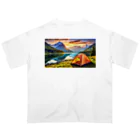 Kz_25@アウトドアーのキャンプファッション -Sunrise- Oversized T-Shirt
