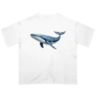 まみおデザインのwhale of a time　素晴らしい時 オーバーサイズTシャツ