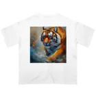 Isaiah_AI_Designの精力的なトラ オーバーサイズTシャツ