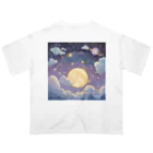 hydrangea-macrophyllaのDancing under the stars of imagination. オーバーサイズTシャツ