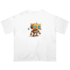 Sachi0625のレトロ戦闘ロボットＨ オーバーサイズTシャツ