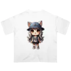 RANRAN2432MPJの猫派アイドル　にゃにゃ美ちゃん オーバーサイズTシャツ