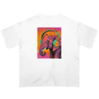 sawaグッズのMusic Lover Elephant オーバーサイズTシャツ