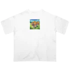 dora-6の草原を歩いている虎 オーバーサイズTシャツ