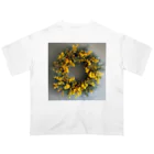 AQUAMETAVERSEのミモザの花をりース　なでしこ1478 オーバーサイズTシャツ