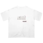 鬼鞍 ONIKURAのRabbit Chess line drawing 2 Oversized T-Shirt