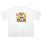 メアリーの可愛らしい表情の柴犬が感謝の気持ちを込めて Oversized T-Shirt