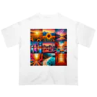 HAPPYTimeのカラフル背景 Oversized T-Shirt