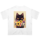 AQUAMETAVERSEの花束を猫に　Hime  253 Oversized T-Shirt