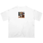 8-Bit Oasisのcoffee dog Oversized T-Shirt