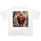 AI妖怪大図鑑のりんご妖怪　スティーブン・ツガール オーバーサイズTシャツ