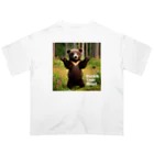 FUJISHIKAのMOON BEAR ENRICH YOUR HEART オーバーサイズTシャツ