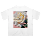 黒野のWhite Rose オーバーサイズTシャツ