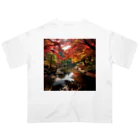 AQUAMETAVERSEの紅葉　なでしこ1478 オーバーサイズTシャツ