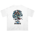 Stylo TeeのI'm Still Here Because I Do All My Stunts Oversized T-Shirt