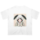 🍒maru🍒のうさぎの少女 オーバーサイズTシャツ