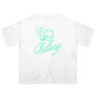 KENNY a.k.a. Neks1のchilling DEVL(blue green) オーバーサイズTシャツ