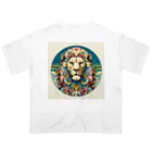 chaochao0701の浮世絵風　ライオン（顔）"Ukiyo-e style lion (face)."  "浮世繪風格的獅子（臉）。" Oversized T-Shirt