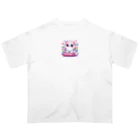 動物愛好家のねこちゃん オーバーサイズTシャツ