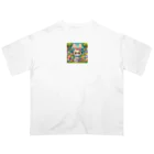 denyo dreamのウサギのアマリリス オーバーサイズTシャツ