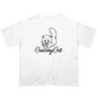 お砂糖と白い猫　creamy catのお砂糖と白い猫 オーバーサイズTシャツ