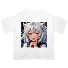 巫女スタぐらむのもふもふの美少女甘える Oversized T-Shirt