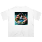 AQUAMETAVERSEの花を飾るインテリア　なでしこ1478 オーバーサイズTシャツ