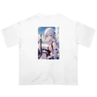 巫女スタぐらむの日本刀をもった美少女 Oversized T-Shirt