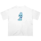 たけうちのリボンうさぎさん(ブルー) オーバーサイズTシャツ