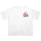 RetrowaveFlowerのRetrowaveFlower-薔薇(ピンク)- オーバーサイズTシャツ