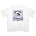 兎の涙の雨の中 オーバーサイズTシャツ