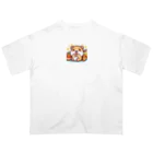 iota01の食欲旺盛なかわいいハムスター オーバーサイズTシャツ