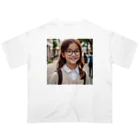 yuyuu_youtubeのメガネの少女 オーバーサイズTシャツ