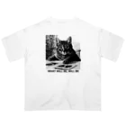 黒猫ファブリックのWhat will be, will be（なるようになるさ） Oversized T-Shirt