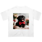 黒パグ🖤Black Pug laboratory🖤のcute Pug series Oversized T-Shirt