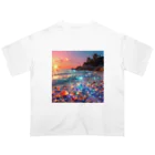 Mellow-Skyの美しすぎるハートシーグラス オーバーサイズTシャツ