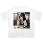 sgt-chikaraの朝食中の女子高生2 オーバーサイズTシャツ