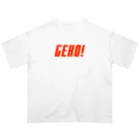 下戸同盟の下戸同盟「GEKO！」レッド オーバーサイズTシャツ