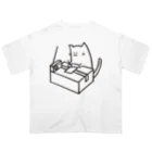 キマグレインクのハガキ職にゃん オーバーサイズTシャツ