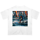 AQUAMETAVERSEのsupとwindsurfingレース　エンジェル717 2065 オーバーサイズTシャツ