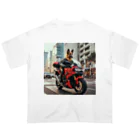 the blue seasonの街角の犬ライダー Oversized T-Shirt