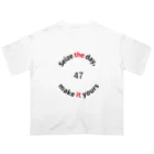 norimitu-の文字　2 オーバーサイズTシャツ