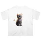 LuuuNのにゃんこ猫 オーバーサイズTシャツ