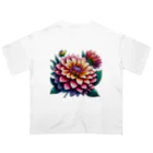 Have-good-luckのふんわりした花「ダリア」 Oversized T-Shirt