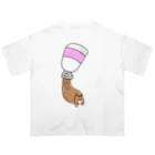 咲川マイゴのチューブわんこ オーバーサイズTシャツ