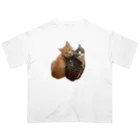 うちのにゃんず🐈の振り向きにゃんず🐈 オーバーサイズTシャツ