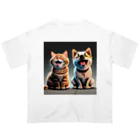 musashiyaのご機嫌な猫と犬 Oversized T-Shirt