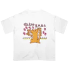 mushizuDASHのオレンジ猫の徹底的意思表示 オーバーサイズTシャツ